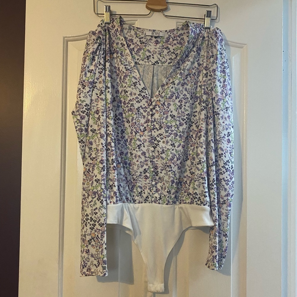 Floral long sleeve bodysuit